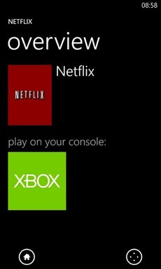 Xbox Companion selecting Netflix