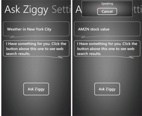 Ask Ziggy:  Apple Siri  Windows Phone 