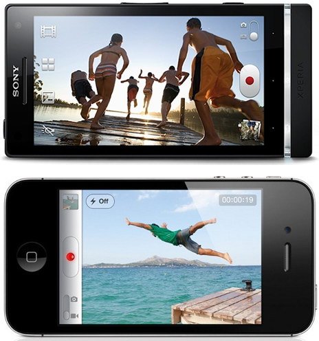 Sony Xperia S  Apple iPhone 4S