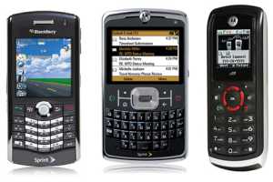 Motorola and Blackberry Pearl