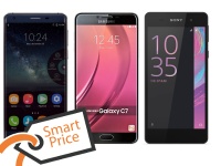 SMARTprice: Samsung Galaxy C7, Sony Xperia E5, OUKITEL U7 Plus  K6000 Pro