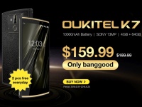  Oukitel K7  10000      $159.99 + 2     