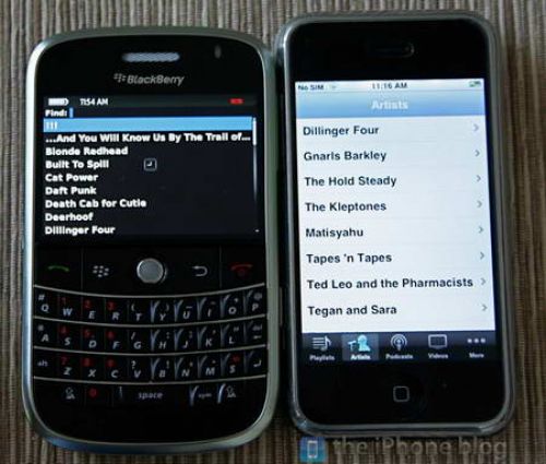 iPhone vs BlackBerry Bold