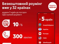«Доступний роумінг» Vodafone діє тепер у 32 країнах