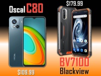 Анонс! Смартфони новинки: захищений Blackview BV7100 за $179.99 та молодіжний Oscal C80 за $109.99