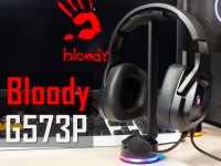 Відеоогляд ігрових навушників Bloody G573P - доступна ціна, RGB підсвітка та хороше звучання