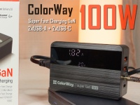 ³ ColorWay Super Fast GaN  100  -   4  - 2 USB-C + 2 USB-A  