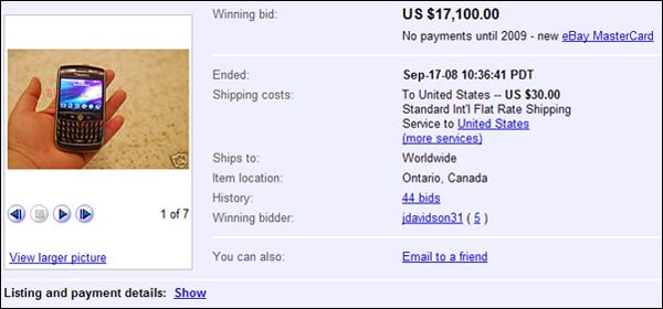 BlackBerry 8900 Javelin