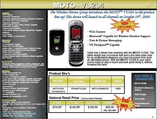 Motorola VU204