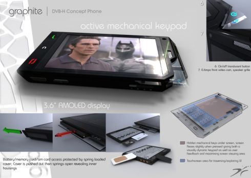 Graphite DVB-H Mobile Phone