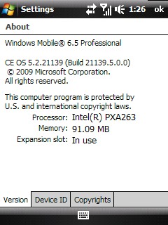 Windows Mobile 6.5