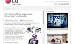 Промо сайт LG GW620 Android smartphone