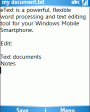 eText Editor & Word Processor v1.21  Windows Mobile 2003, 2003 SE, 5.0 Smartphone