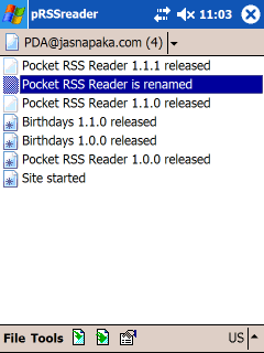 pRSSreader - Pocket RSS Reader