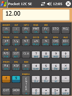 Pocket 12C Financial Calculator