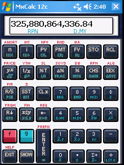 MxCalc 12c Platinum  Financial Calc v1.2.3