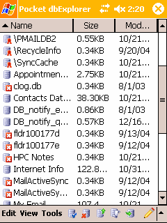 Pocket dbExplorer v2.2