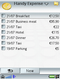  Handy Expense  se M600i, W950i:  