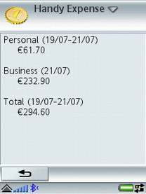  Handy Expense   Sony Ericsson UIQ 3.0:  