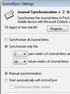 Journal ActiveSync v2.1
