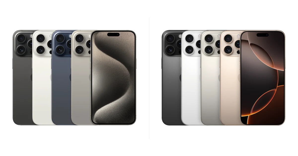 Сравнение Apple iPhone 15 Pro Max и Apple iPhone 16 Pro Max