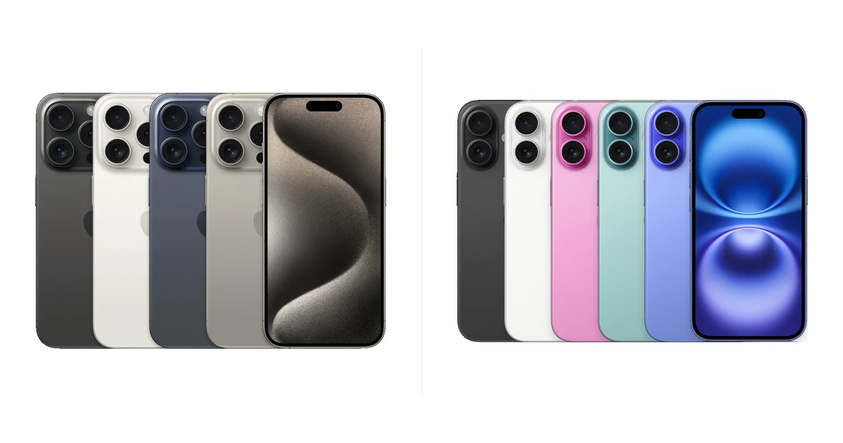 Сравнение Apple iPhone 15 Pro и Apple iPhone 16