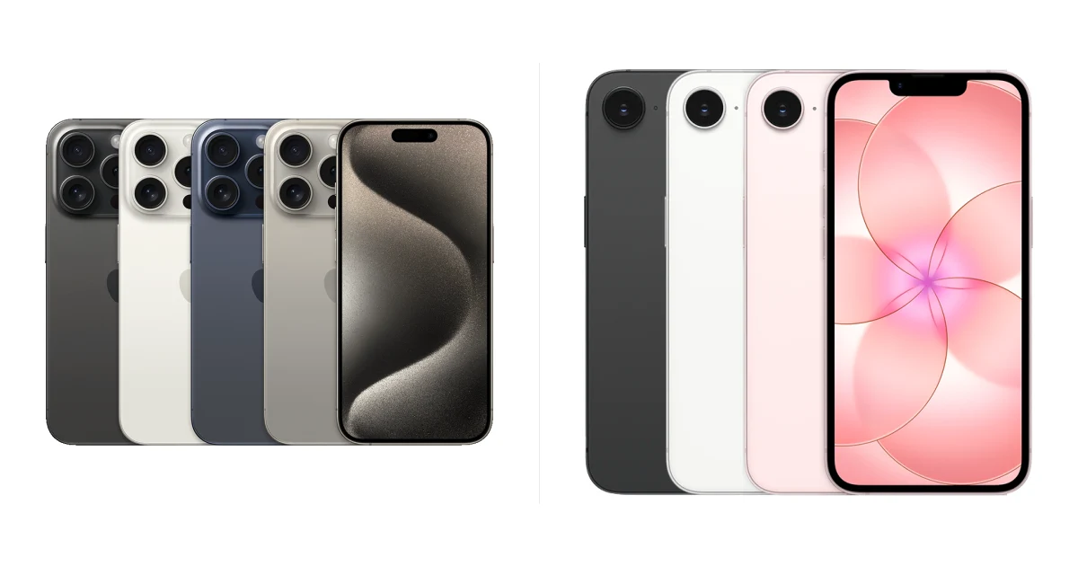 Сравнение Apple iPhone 15 Pro и Apple iPhone 17e