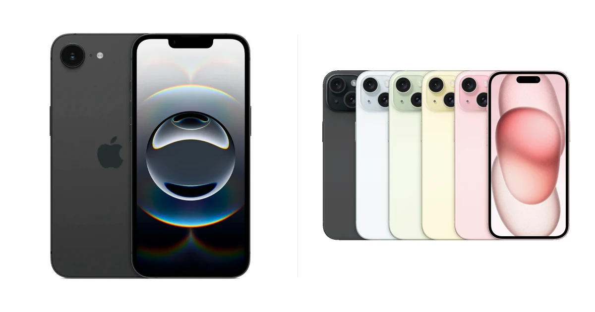 Порівняння Apple iPhone 16e і Apple iPhone 15