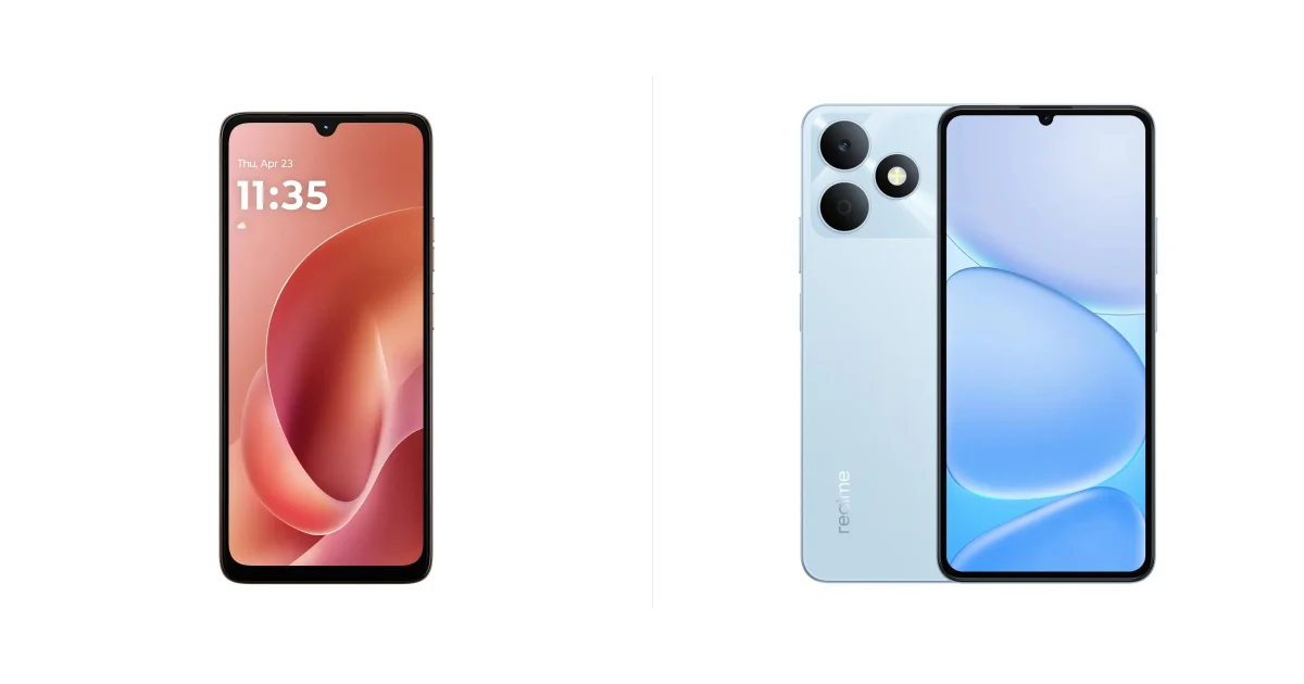 Сравнение Motorola Moto G06 и realme Note 80