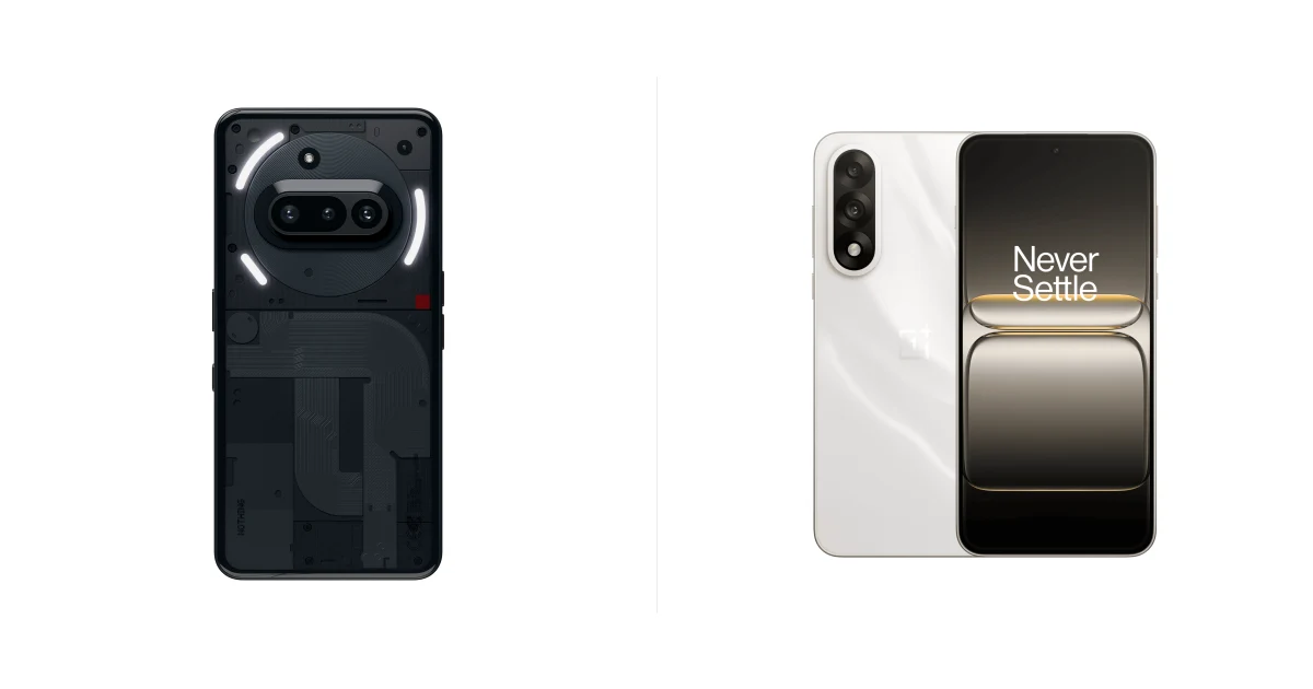 Сравнение Nothing Phone (3a) и OnePlus Nord 5