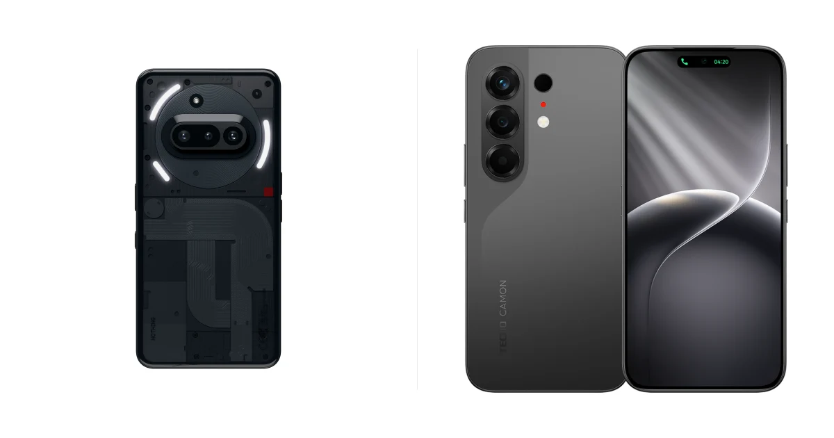 Сравнение Nothing Phone (3a) и TECNO Camon 50