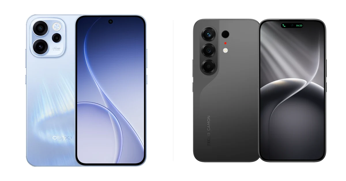 Сравнение OPPO Reno15 F 5G и TECNO Camon 50