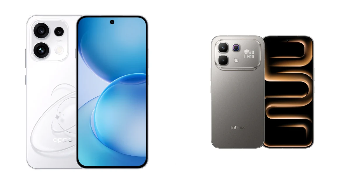 Сравнение OPPO Reno16 F 5G и Infinix Note 60 Pro