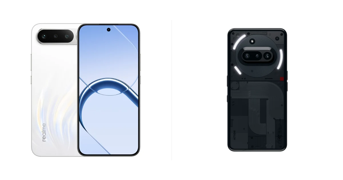 Сравнение realme 16 5G и Nothing Phone (3a)
