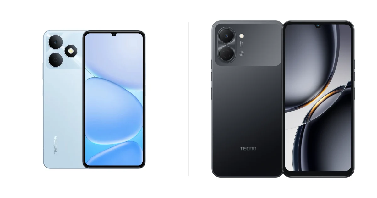 Сравнение realme Note 80 и TECNO Spark Go 3