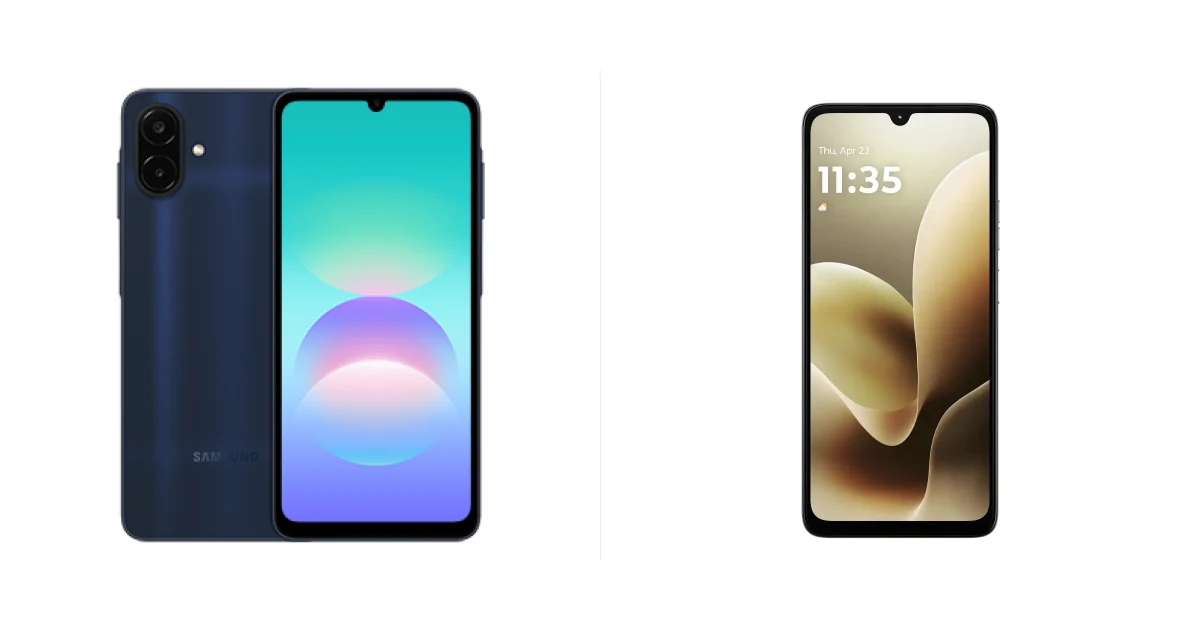 Сравнение Samsung Galaxy A08 и Motorola Moto G06 Power