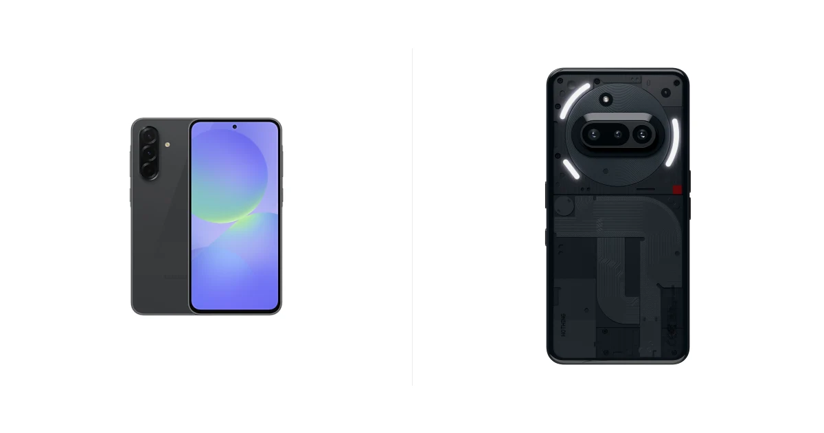 Сравнение Samsung Galaxy A36 5G и Nothing Phone (3a)