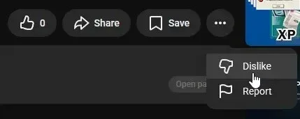 YouTube тестує перенесення кнопки «Не подобається» в меню