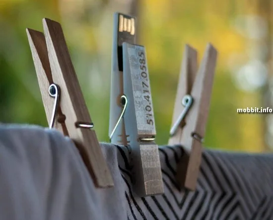 Прищепка и USB-флэшка в одном