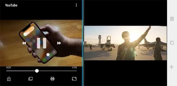 Две игры или два видео на одном экране Galaxy Note 9 одновременно: как настроить