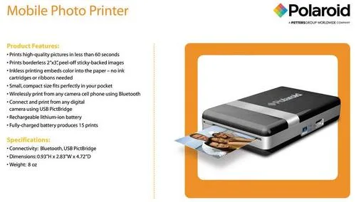 Polaroid Digital Instant Mobile Photo Printer Polaroid Digital Instant Mobile Photo Printer