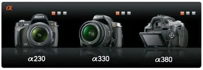 Sony A230, A330 and A380