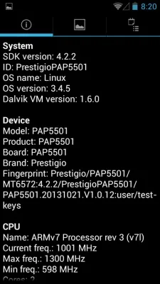 Prestigio MultiPhone 5501