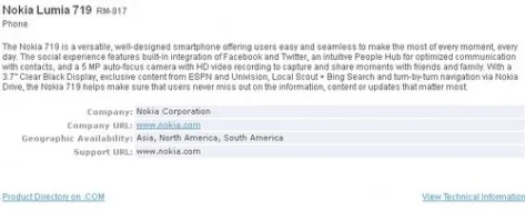 Nokia Lumia 719