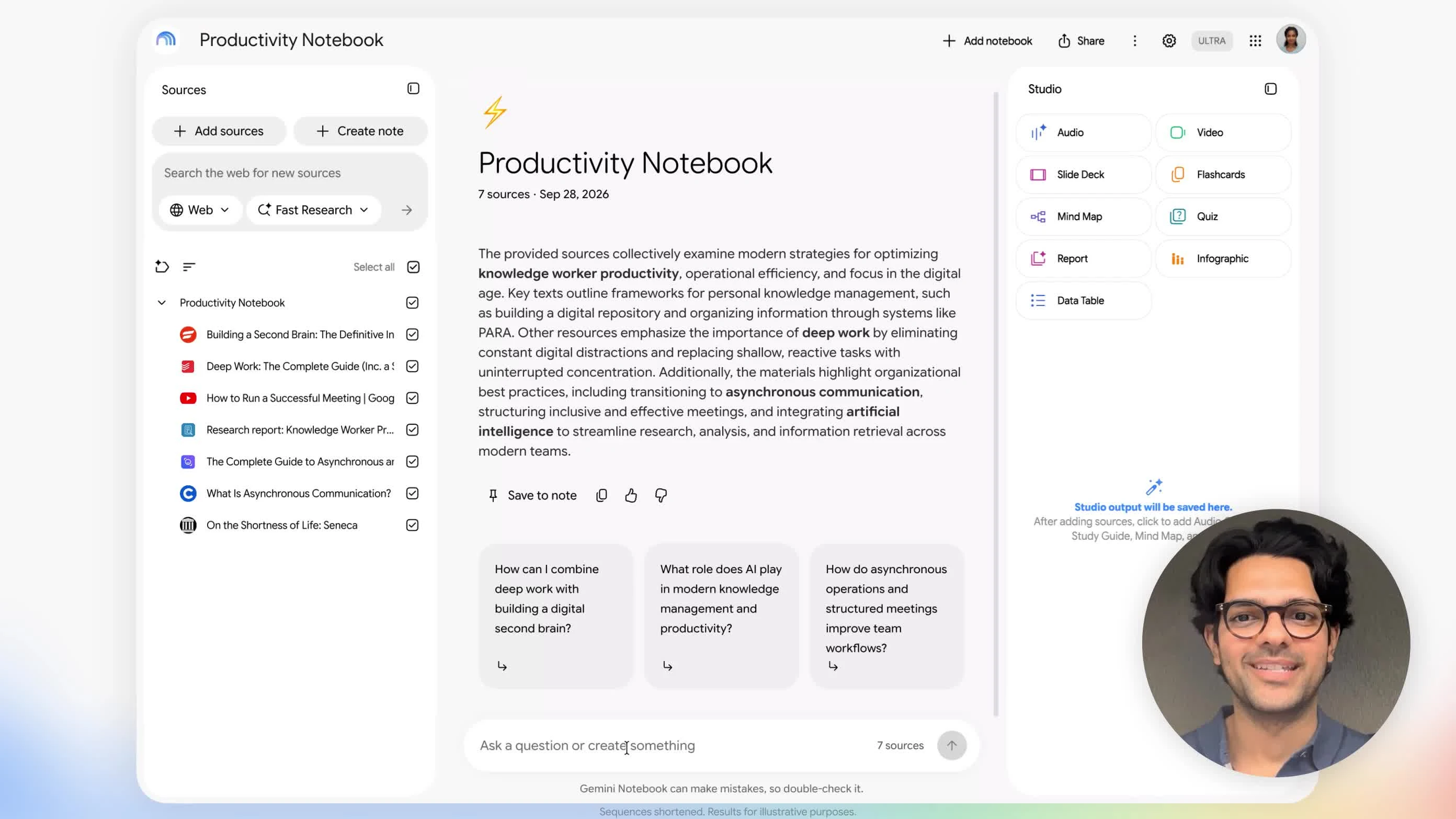 Gemini Notebook позволит проверить план слайдов и видео до генерации