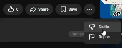 YouTube тестирует перенос кнопки «Не нравится» в меню