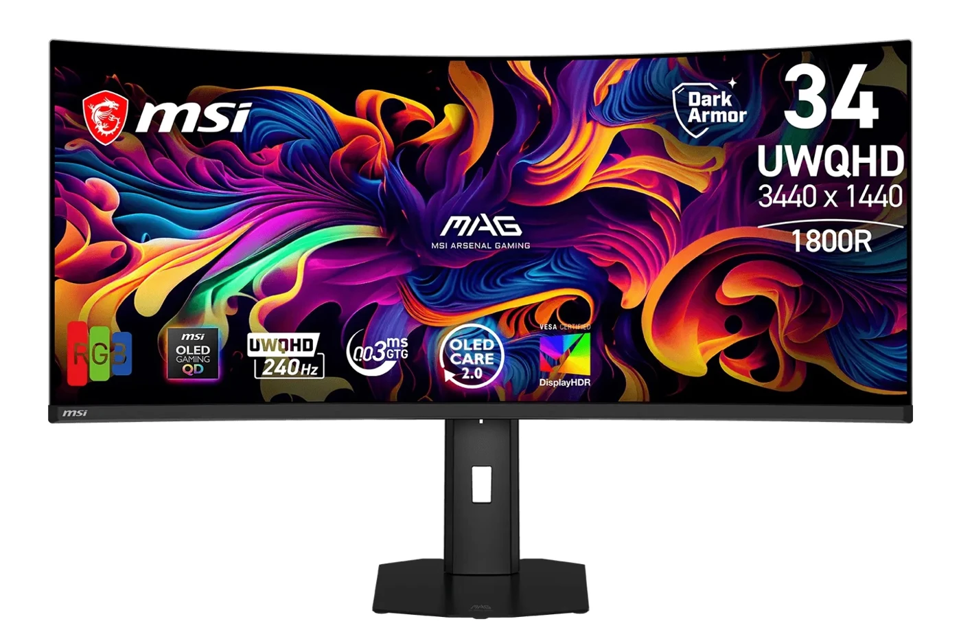 Монитор MSI MAG 341CQP QD-OLED X24 получил 34-дюймовую панель 240 Гц