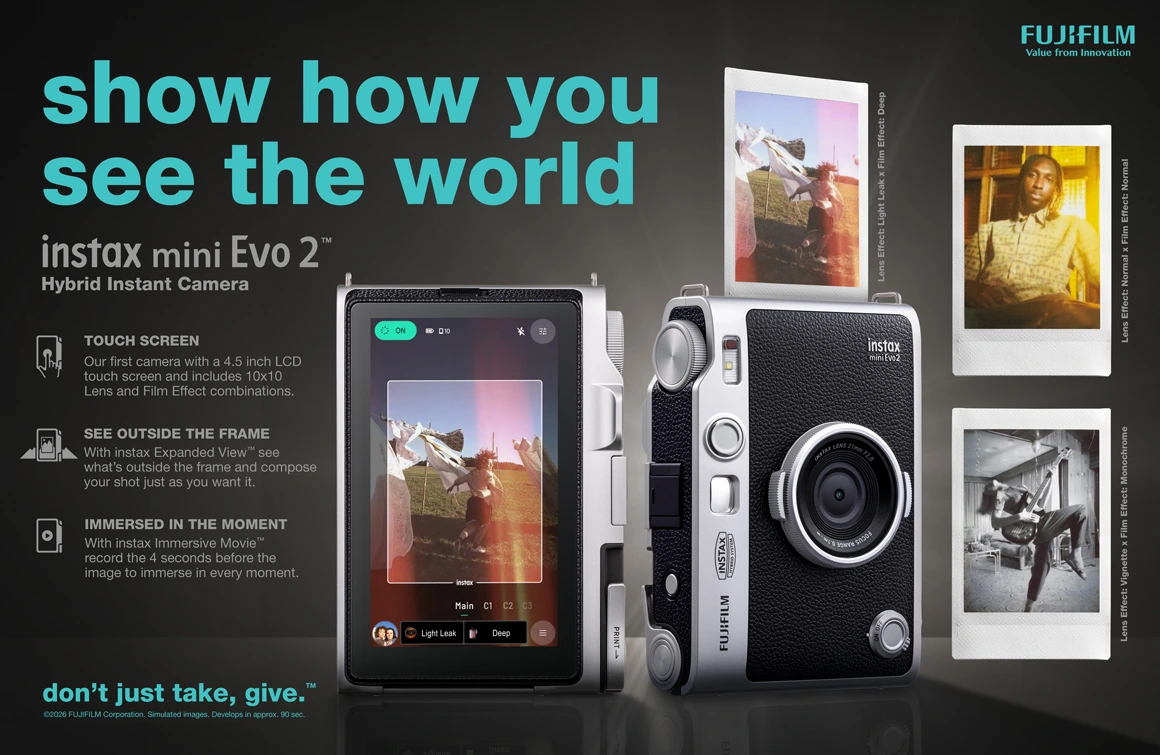 Камера Fujifilm instax mini Evo 2 получила сенсорный экран и снимки до 13 Мп