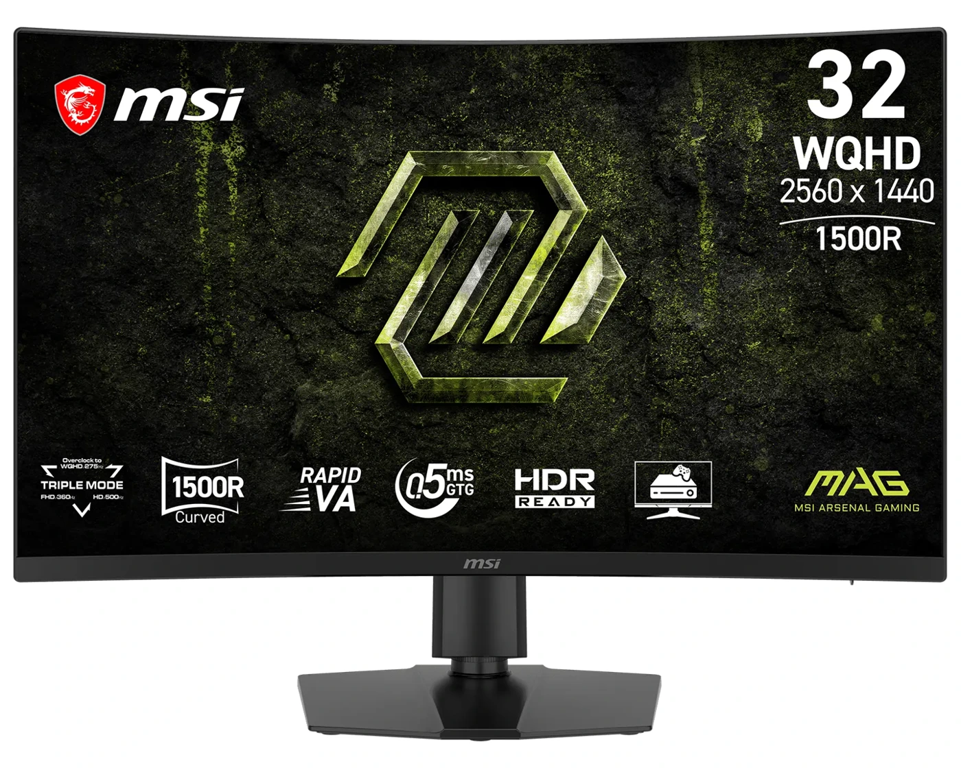 Монитор MSI MAG 325CQPD27 предлагает три режима вплоть до HD 500 Гц